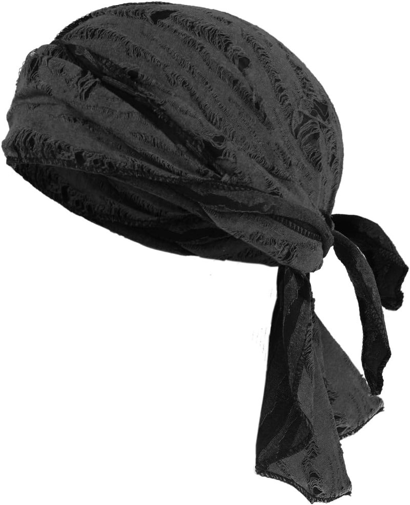 NICEYST Broken Hip Hop Do Rag Skull Cap Bandana Hat Du Rags Pirate Wave Durag Cooling Motorcycle Cycling Cap for Men Women - Image 1